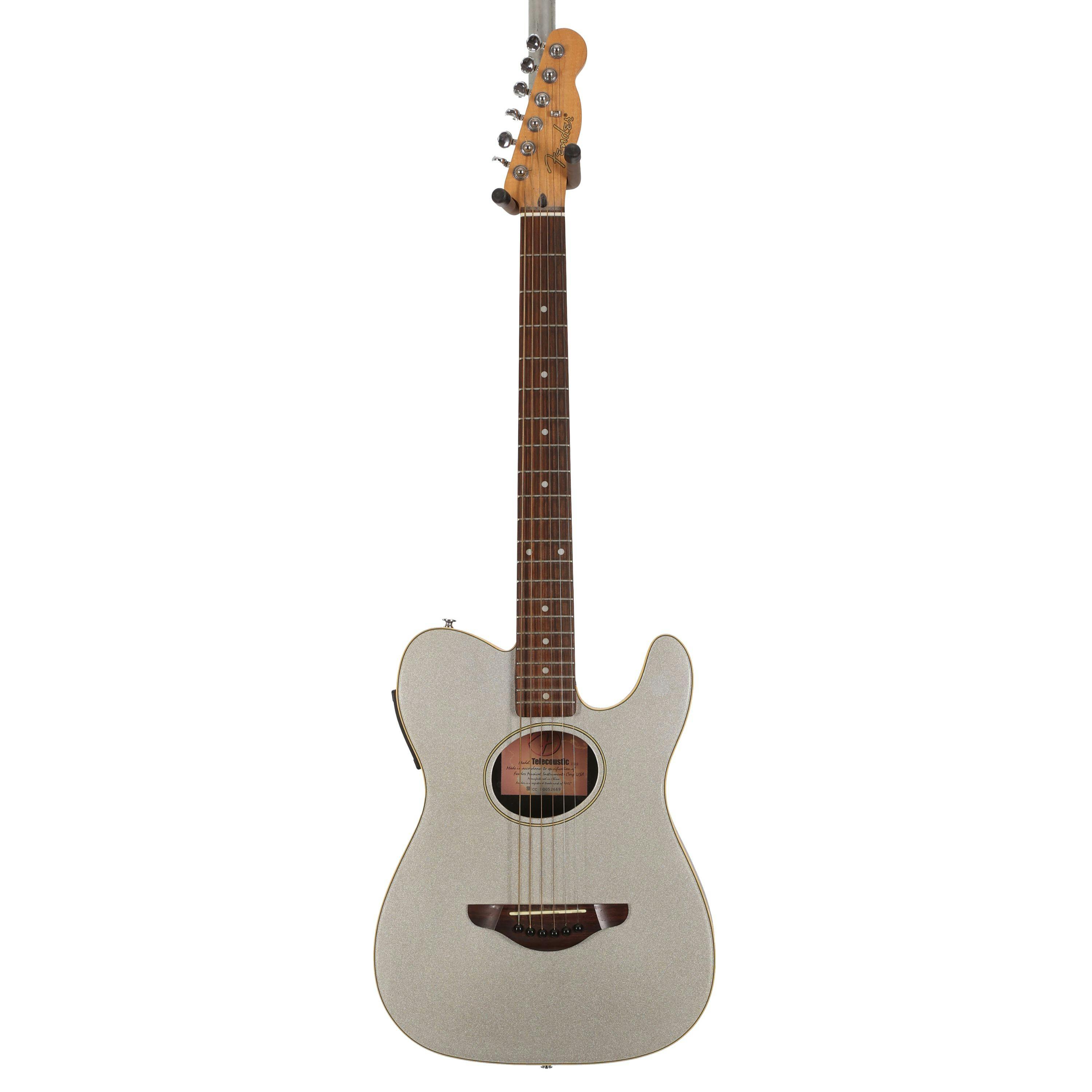 Second Hand Fender Telecoustic Electro-Acoustic Guitar in Silver 